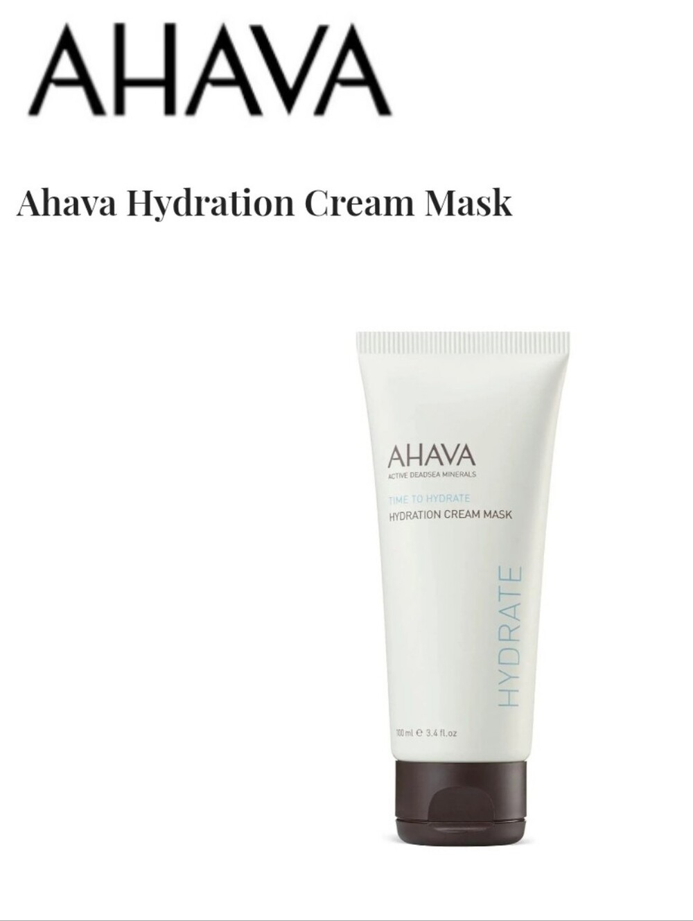 Time To Hydrate Hydration Cream Mask 100ml/3.4oz, Unisex NIB